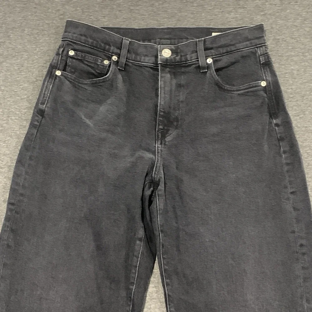 AYR The Getup Balloon Barrel Jeans Womens 27S Black Denim Pants Film Noir - Picture 5 of 13
